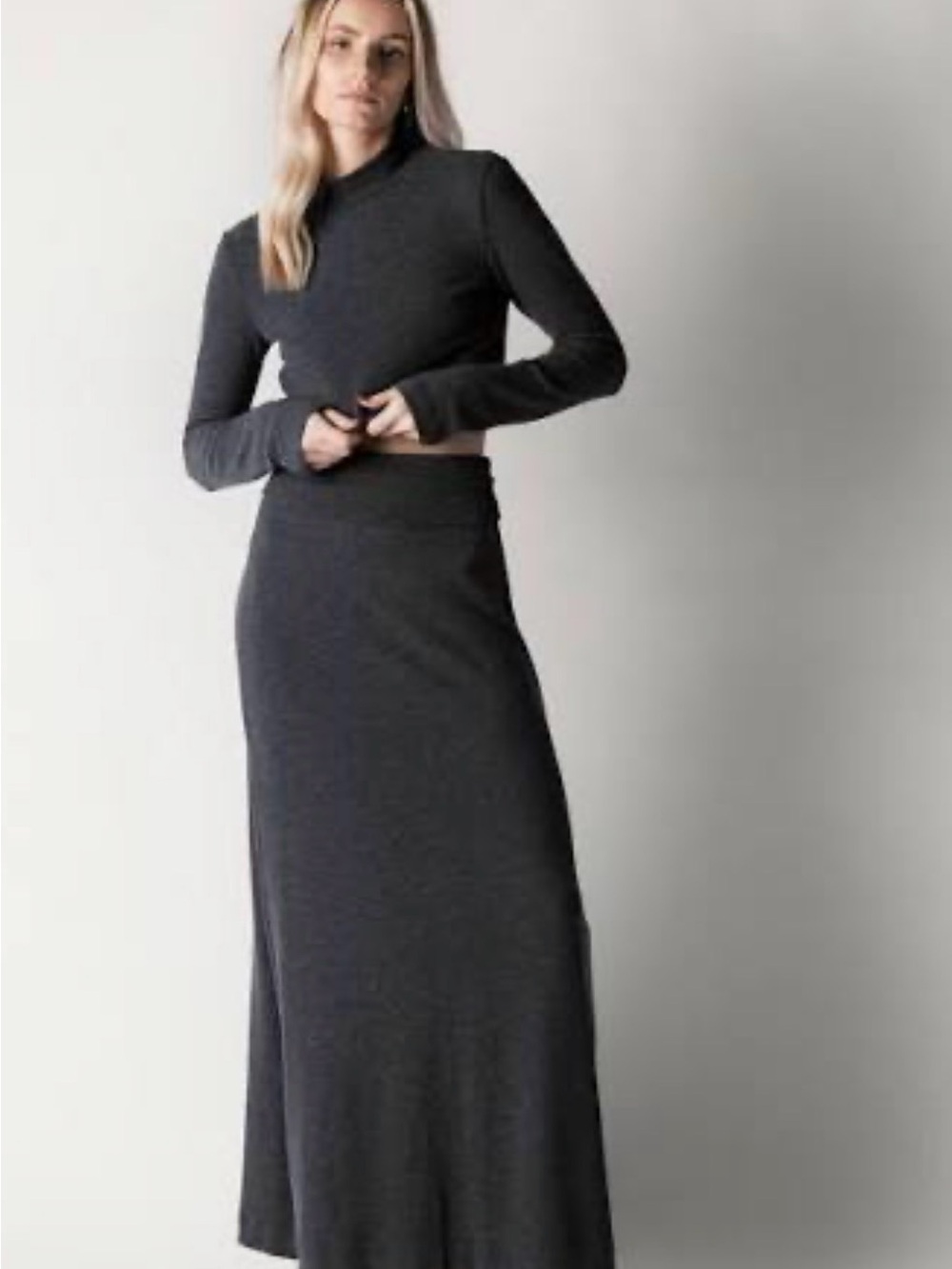 Leset Lauren Charcoal Maxi Skirt - Women